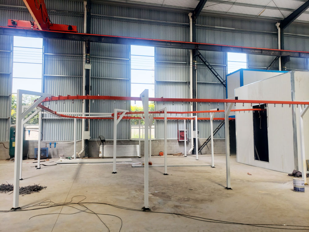 運(yùn)輸貨架噴塑線(圖2)